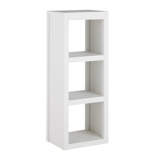 Witte massief houten kolom H 104 cm White Maisons du Monde