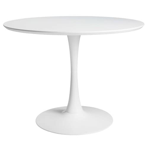 Witte Ronde Eetkamertafel D 100 Cm Circle Maisons Du Monde