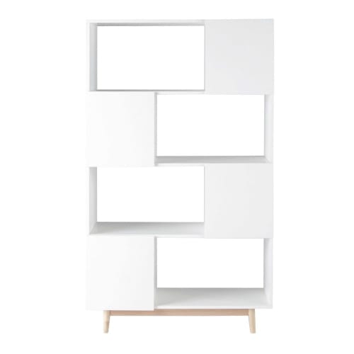 gewoon Bemiddelen kroeg Witte vintage boekenkast met 4 deuren Artic | Maisons du Monde
