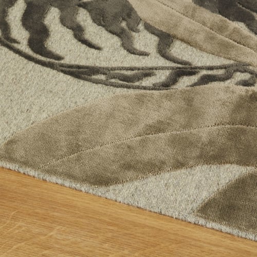 Centimeter Verkeerd kalmeren Wollen en viscose tapijt met beige reliëfmotieven, 160x230 | Maisons du  Monde