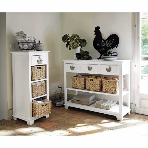 Wooden chiffonier in white W 8cm Wooden chiffonier in white W 8cm