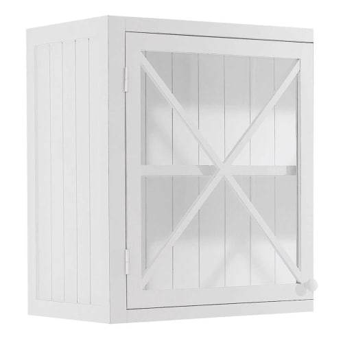 Wooden Kitchen Wall Unit In White Right Opening W60 Newport