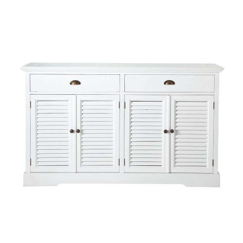 Business Storage units | Wooden sideboard in white W 150cm - CL48576