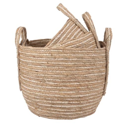 Woven Corn Fibre Baskets (x3)