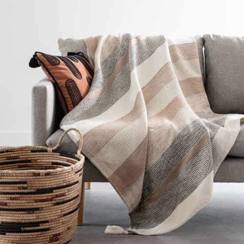 Woven Cotton Throw In Beige White And Grey 160x210cm 1000 4 25 211093 1 