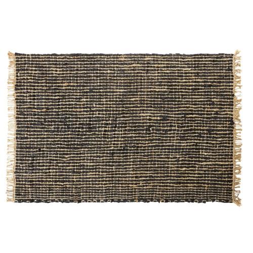 Woven Rug in Cowhide and Jute 140x200 Maurice Maisons du Monde