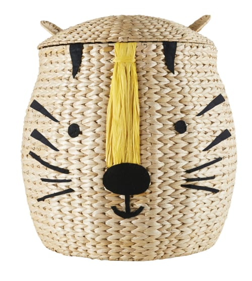 Kids Children's storage boxes and baskets | Woven Seagrass Tiger Basket - HU45859