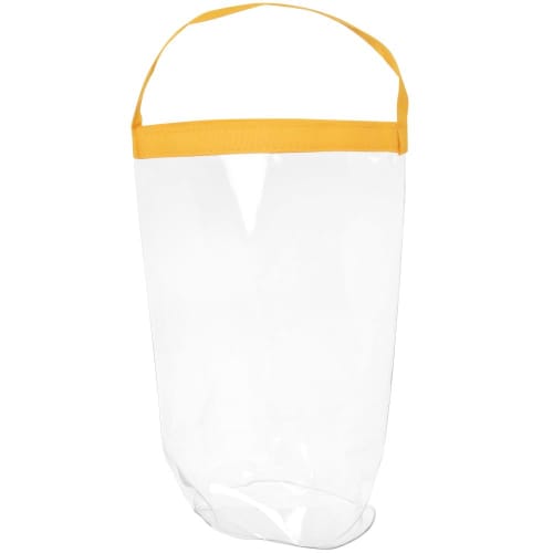 Yellow and clear PEVA cool bag for bottle - Set of 2