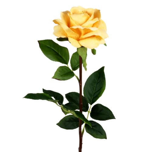Decor Artificial flowers & bouquets | Yellow artificial rose - WT39916