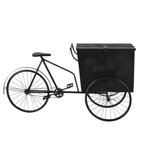 Weggelaten Vervloekt Weigering Zwarte industriële fiets met kist van metaal en gerecycleerd ijzer WILLOW |  Maisons du Monde