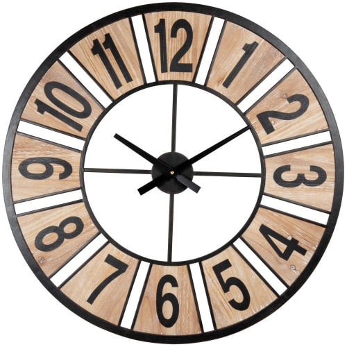 Dekoration Uhren und Wecker | Zweifarbige Uhr, D80cm - JS48285