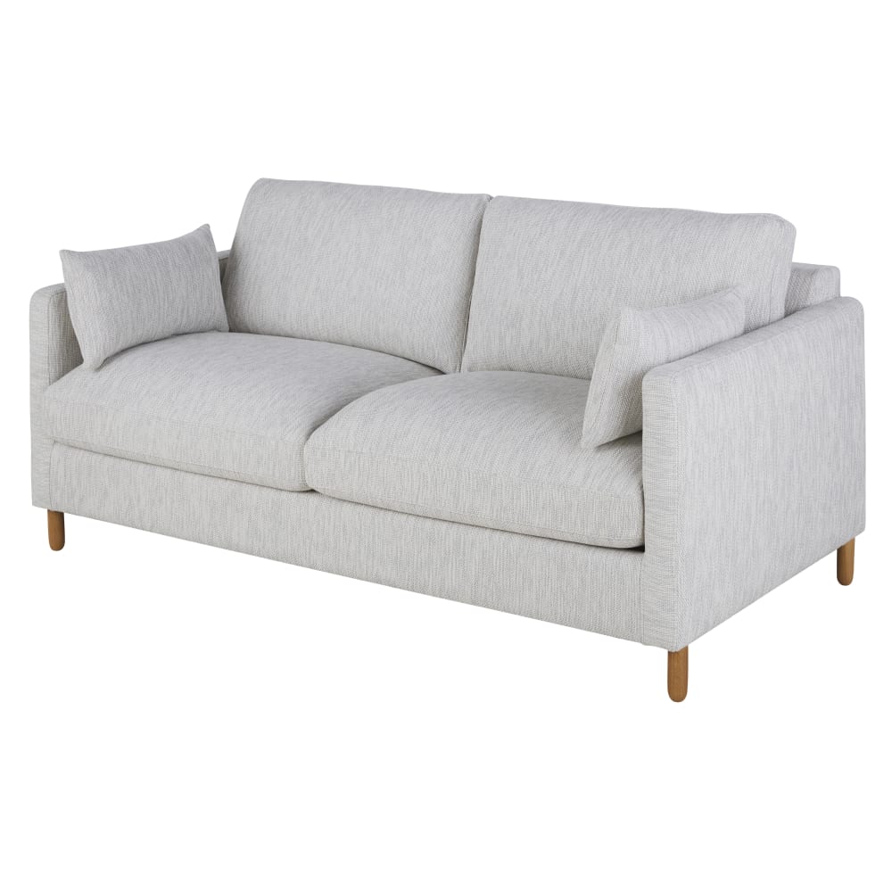 2/3-Sitzer-Sofa aus Recycling-Gewebe, hellgrau meliert - Maisons