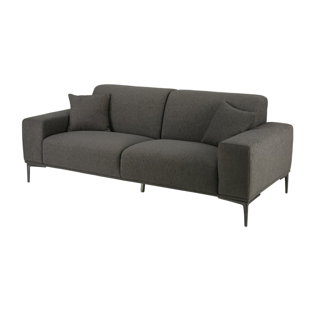 2/3-Sitzer-Sofa mit anthrazitgrau Stoffbezug - Maisons Du Monde