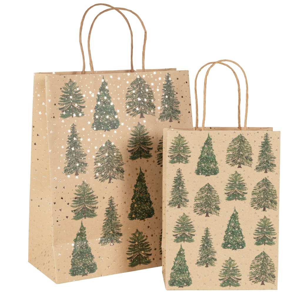 2er Set Geschenkbeutel mit Tannenbaummotiv - Maisons Du Monde