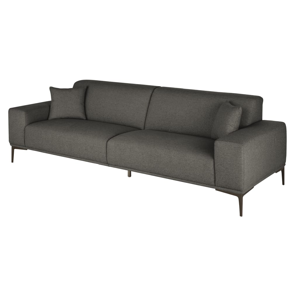 3/4-Sitzer-Sofa, anthrazitgrau meliert - Maisons Du Monde