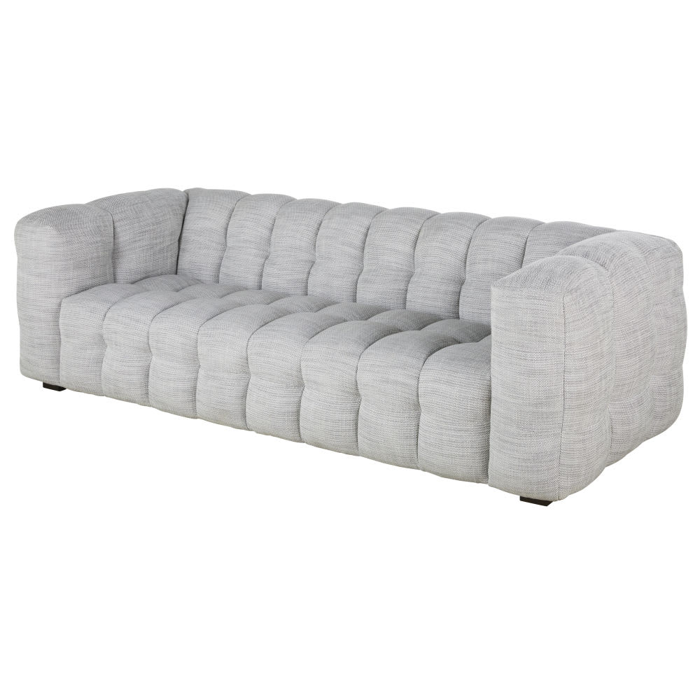 3/4-Sitzer-Sofa mit Stoffbezug, hellgrau - Maisons Du Monde