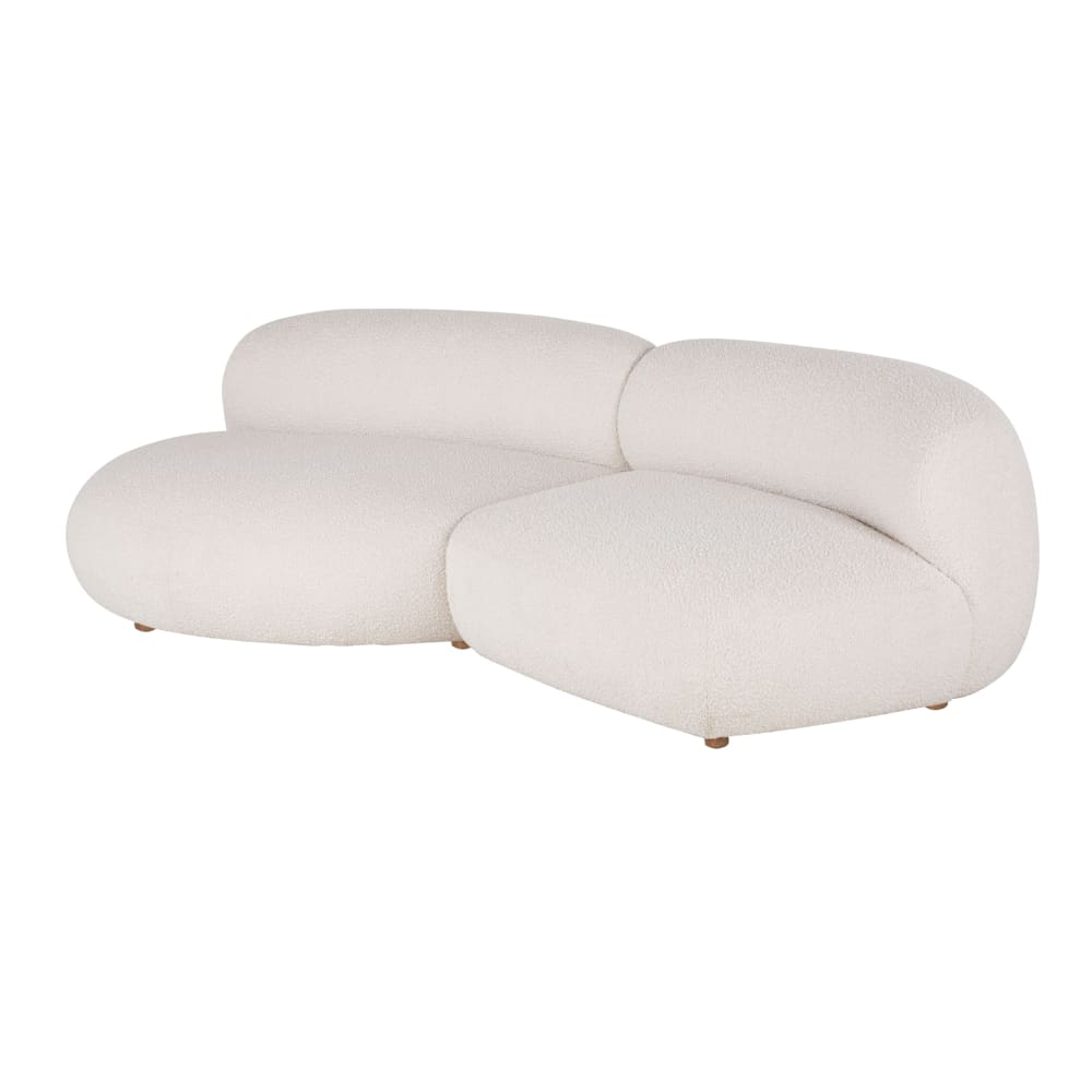 3/4-zits bank met beige boucle stof - Maisons Du Monde