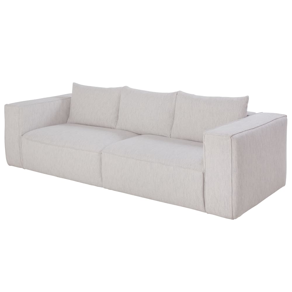 3-Sitzer-Sofa hellgrau meliert - Maisons Du Monde