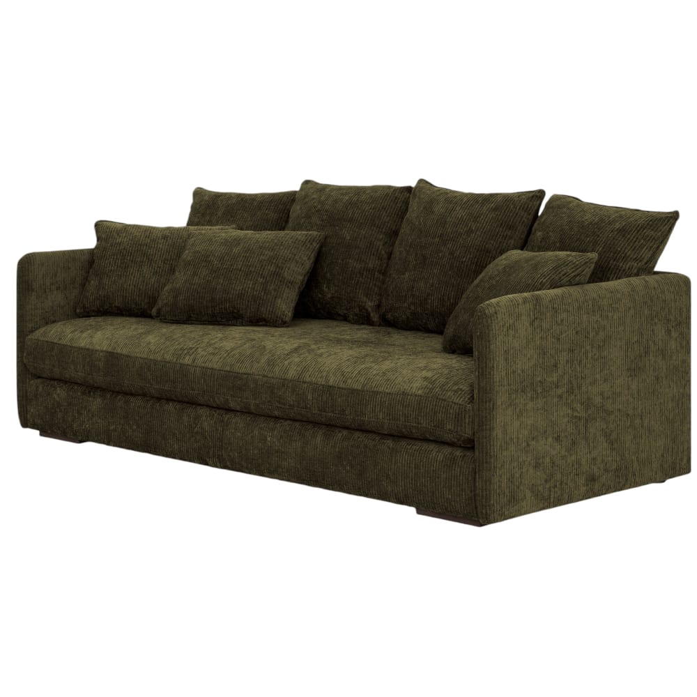 4-Sitzer-Sofa aus Cordsamt, dunkelgrün - Maisons Du Monde