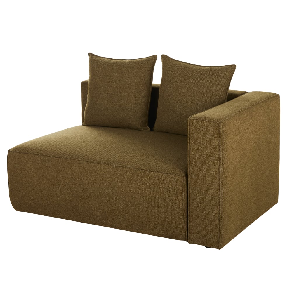 Accoudoir droit pour canapé modulable vert kaki