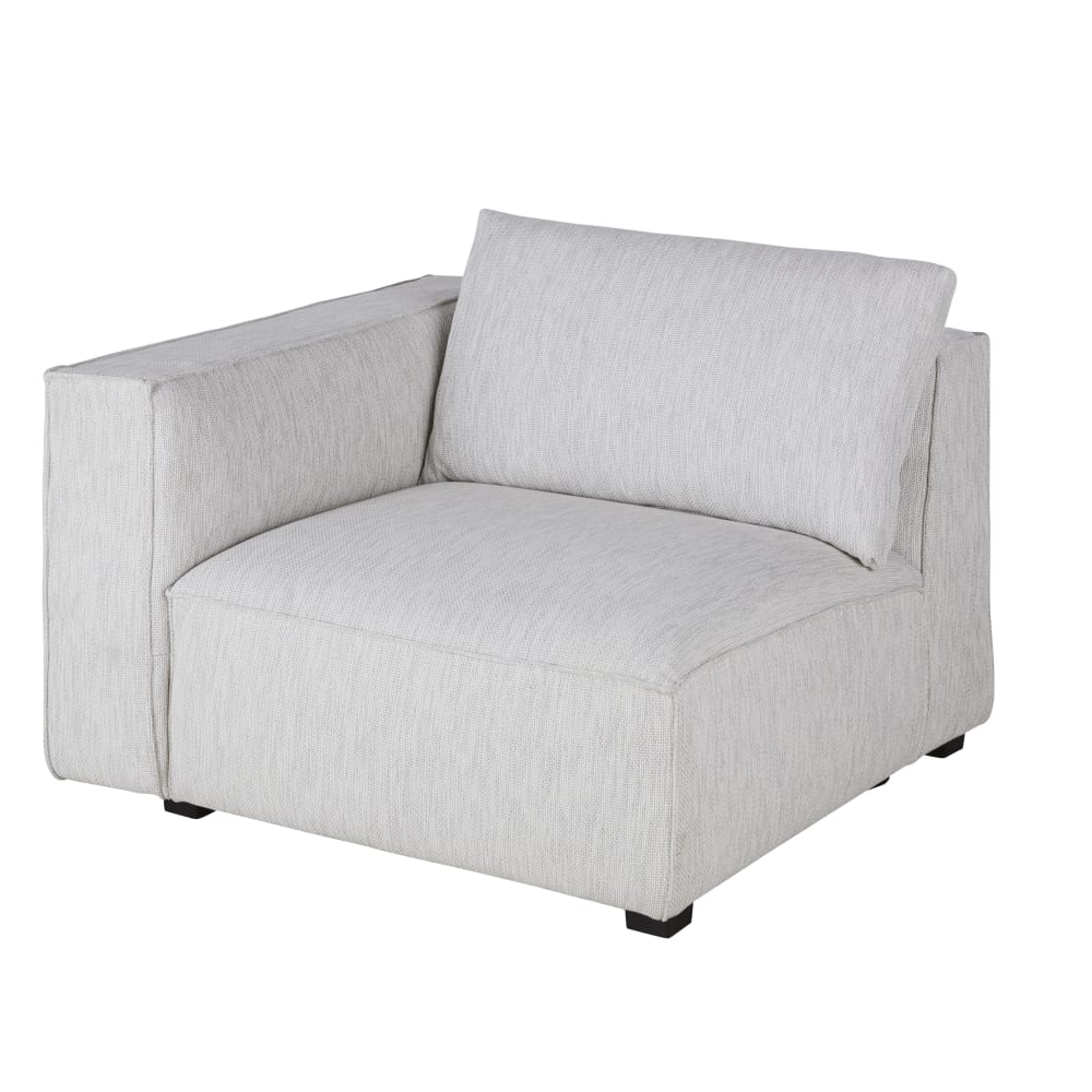Accoudoir gauche pour canapé modulable gris clair chiné - Maisons du Monde
