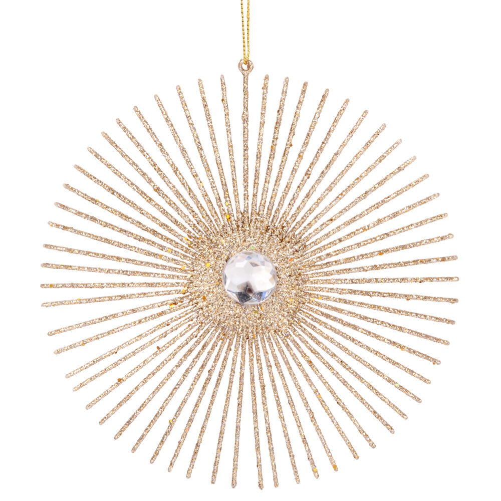 Adorno de Navidad con copo plateado