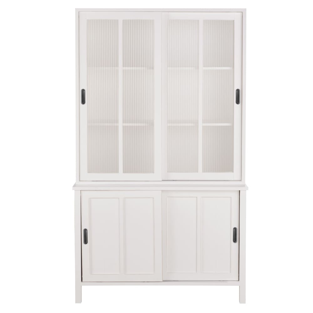 alacena blanca de pino y mdf con 4 puertas