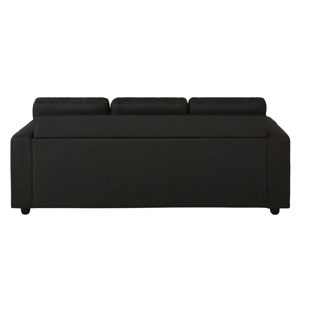Antracietkleurige 3-zits hoekzetel - Maisons Du Monde