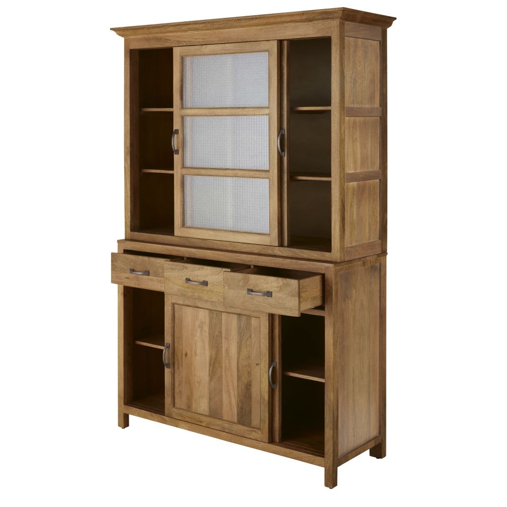Aparador com 4 portas de correr e 3 gavetas, 130 cm - Maisons Du