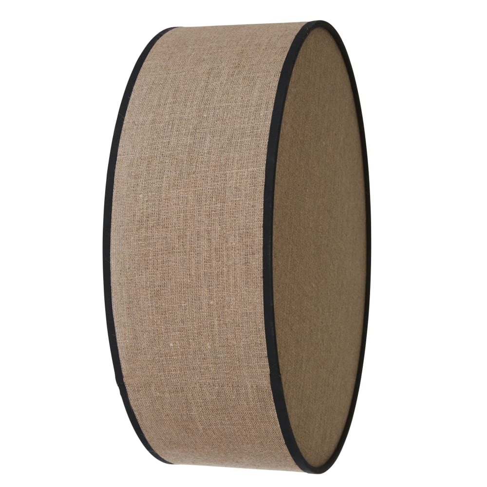 Applique en lin beige et noir