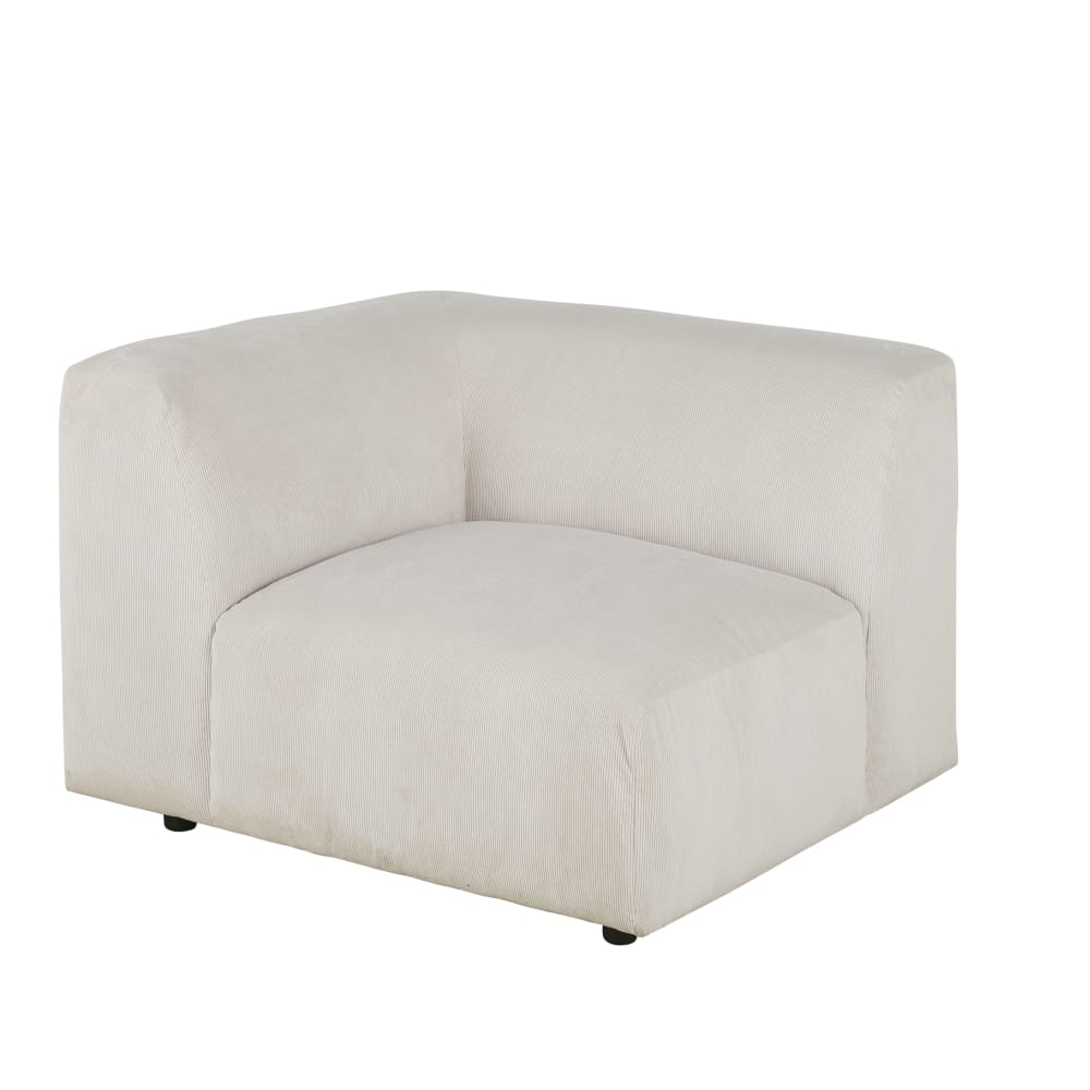 Armlehne rechts für modulares Sofa mit Bezug aus beigefarbenem