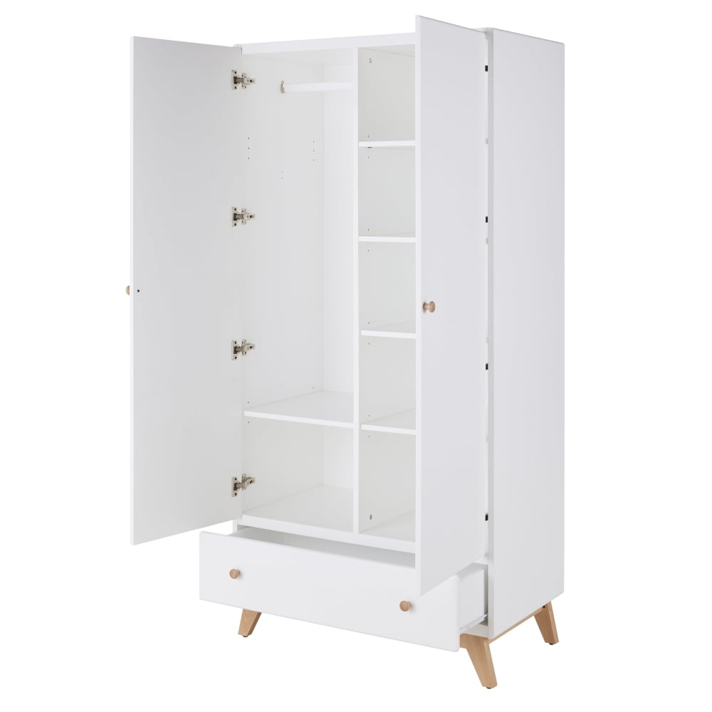 Armoire 2 portes 1 tiroir blanche - Maisons du Monde