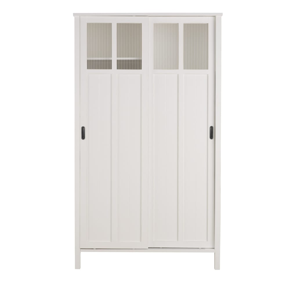 Armoire 2 portes coulissantes blanche L110
