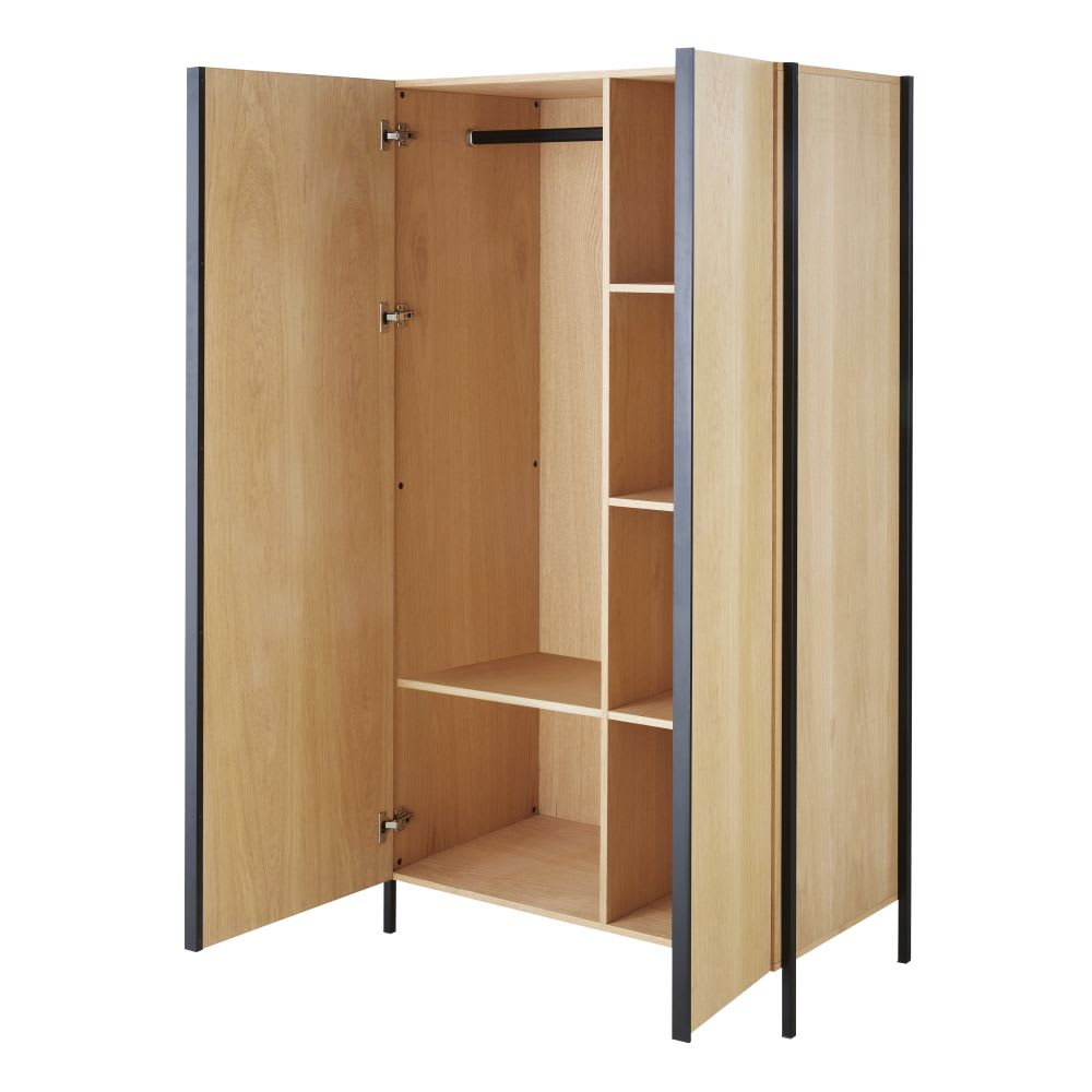 Armoire 2 portes et métal noir L94 - Maisons du Monde