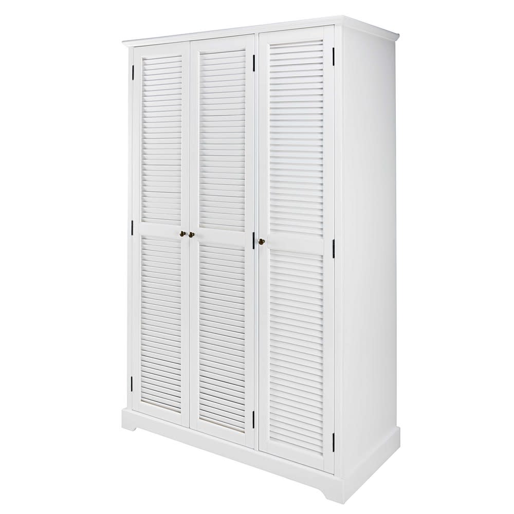 Armoire 3 portes blanc mat L130 — vue 3
