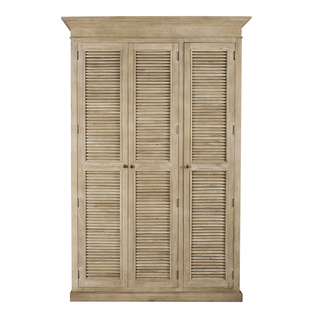 Armoire 3 portes en manguier L143