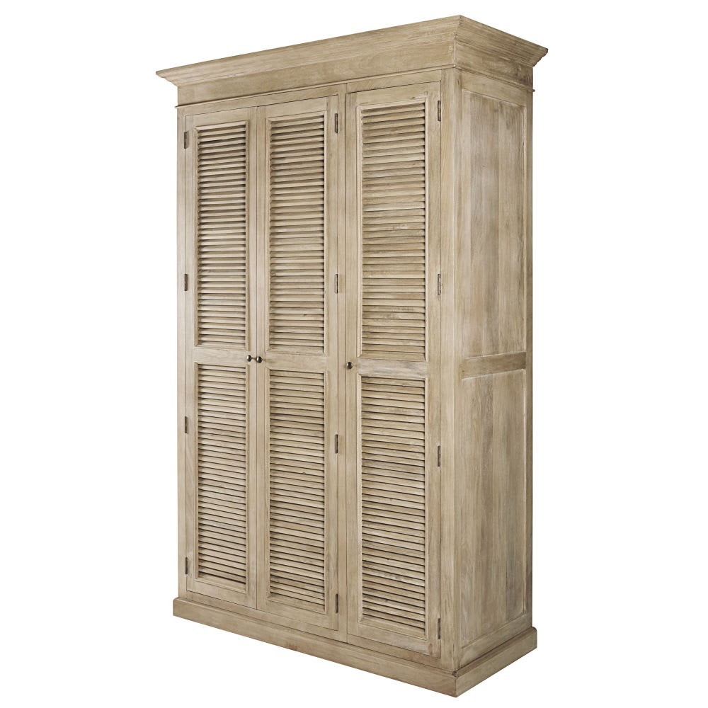 Armoire 3 portes en manguier L143 — vue 3