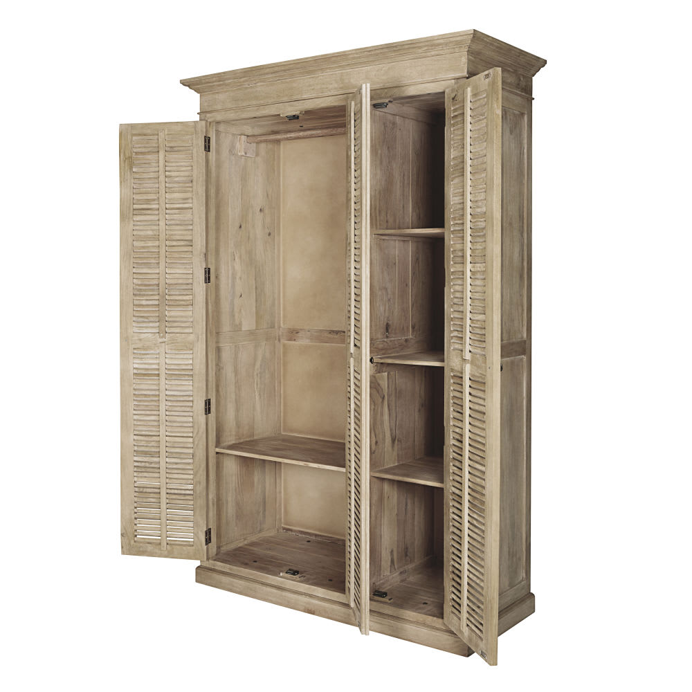Armoire 3 portes en manguier L143 — vue 4