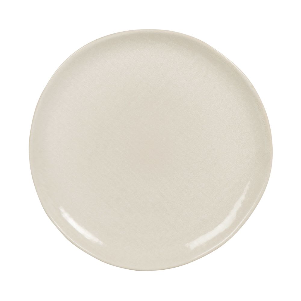 Assiette à dessert en céramique beige