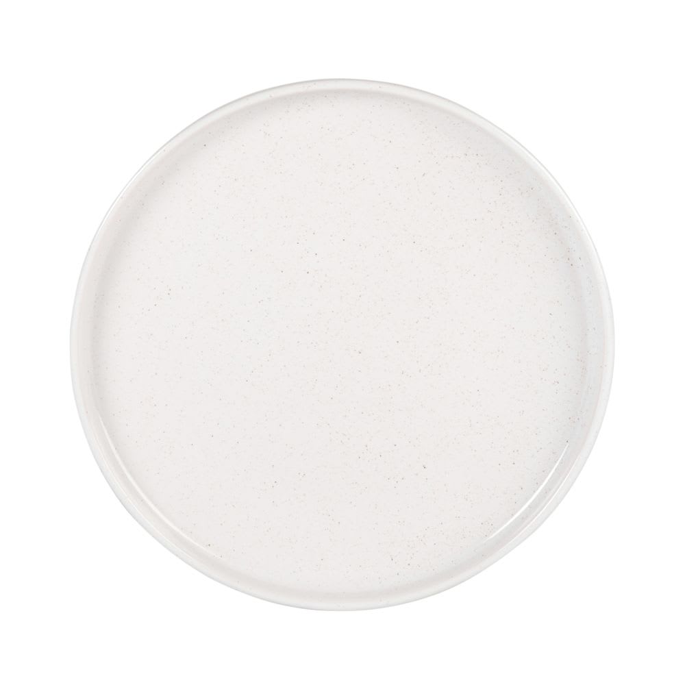 Assiette à dessert en céramique blanche et beige