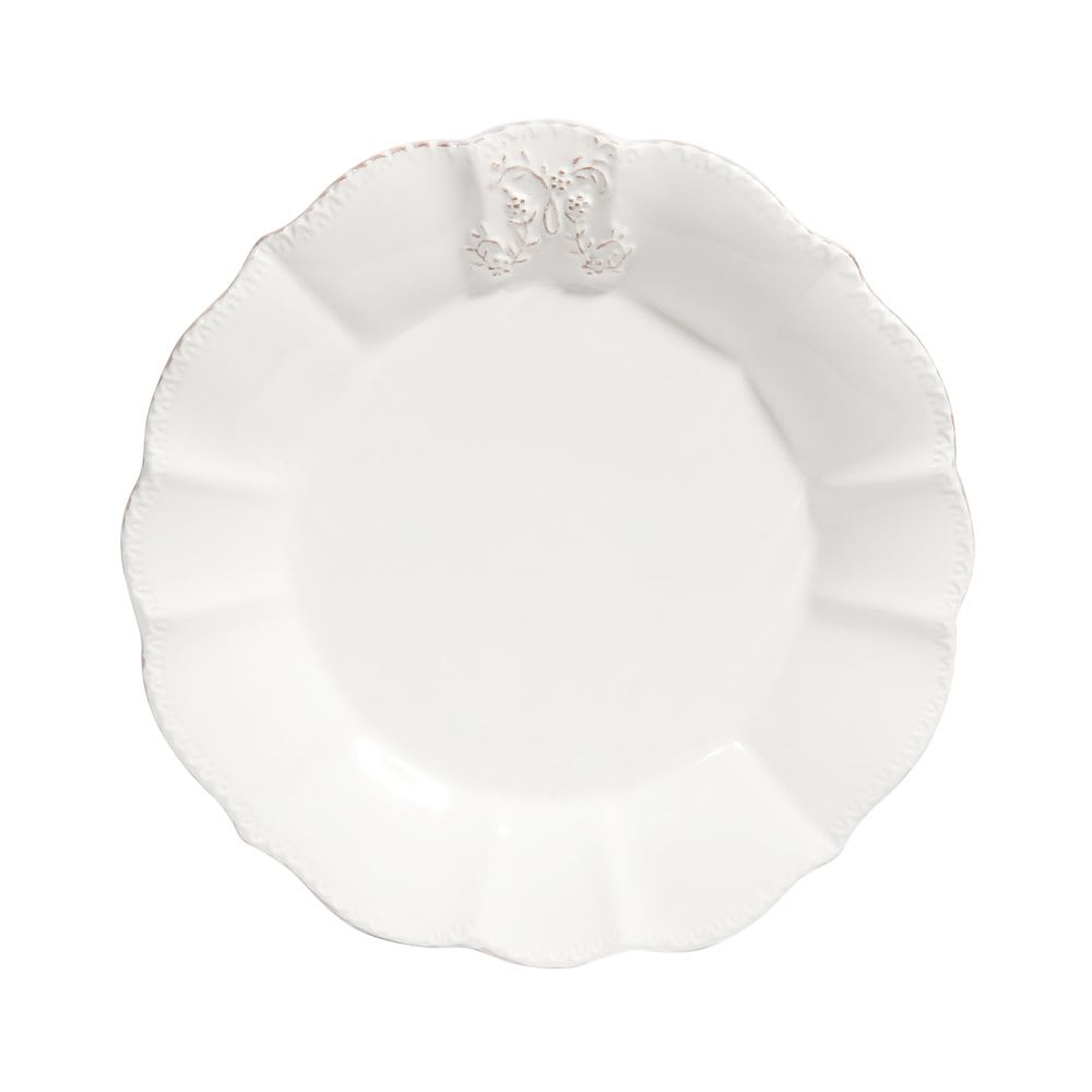 Assiette à dessert en faïence blanche