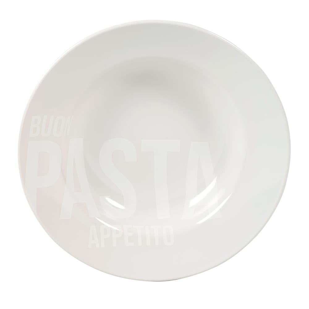Assiette à pâtes en céramique blanche