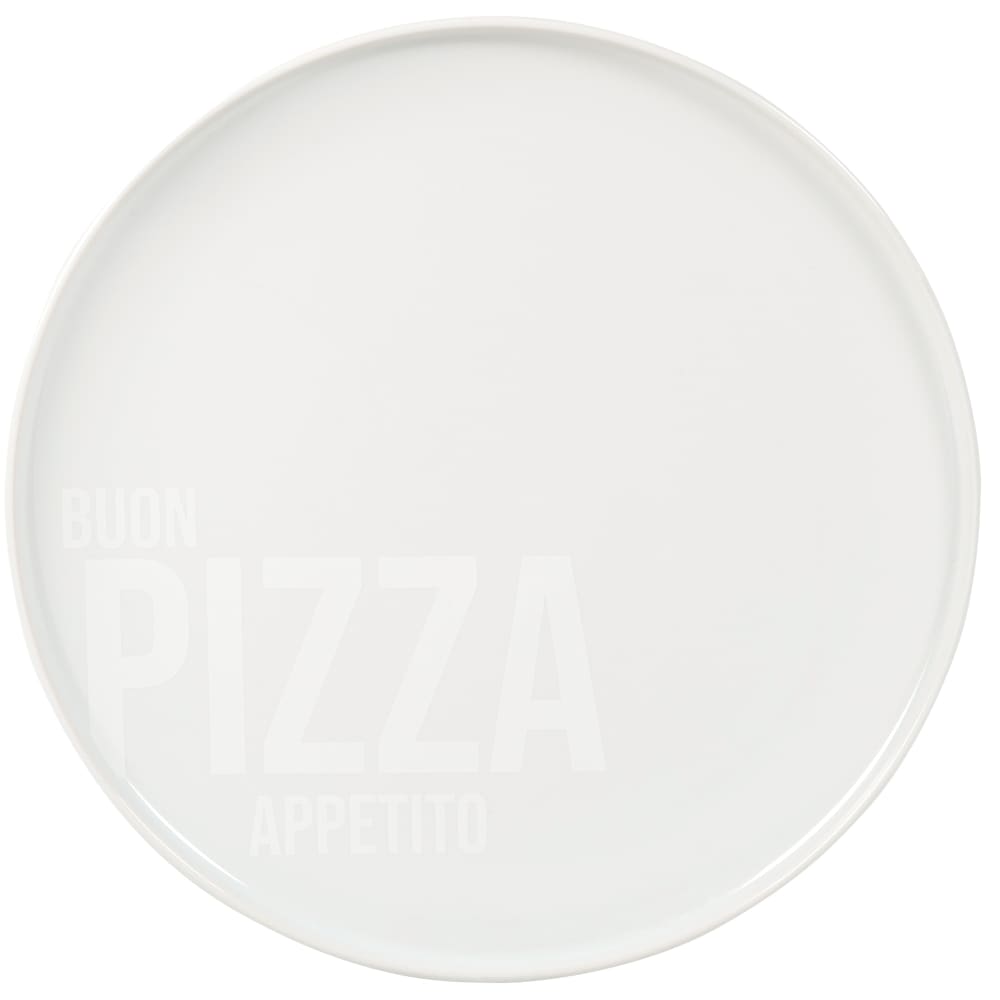 Assiette à pizza en céramique blanche