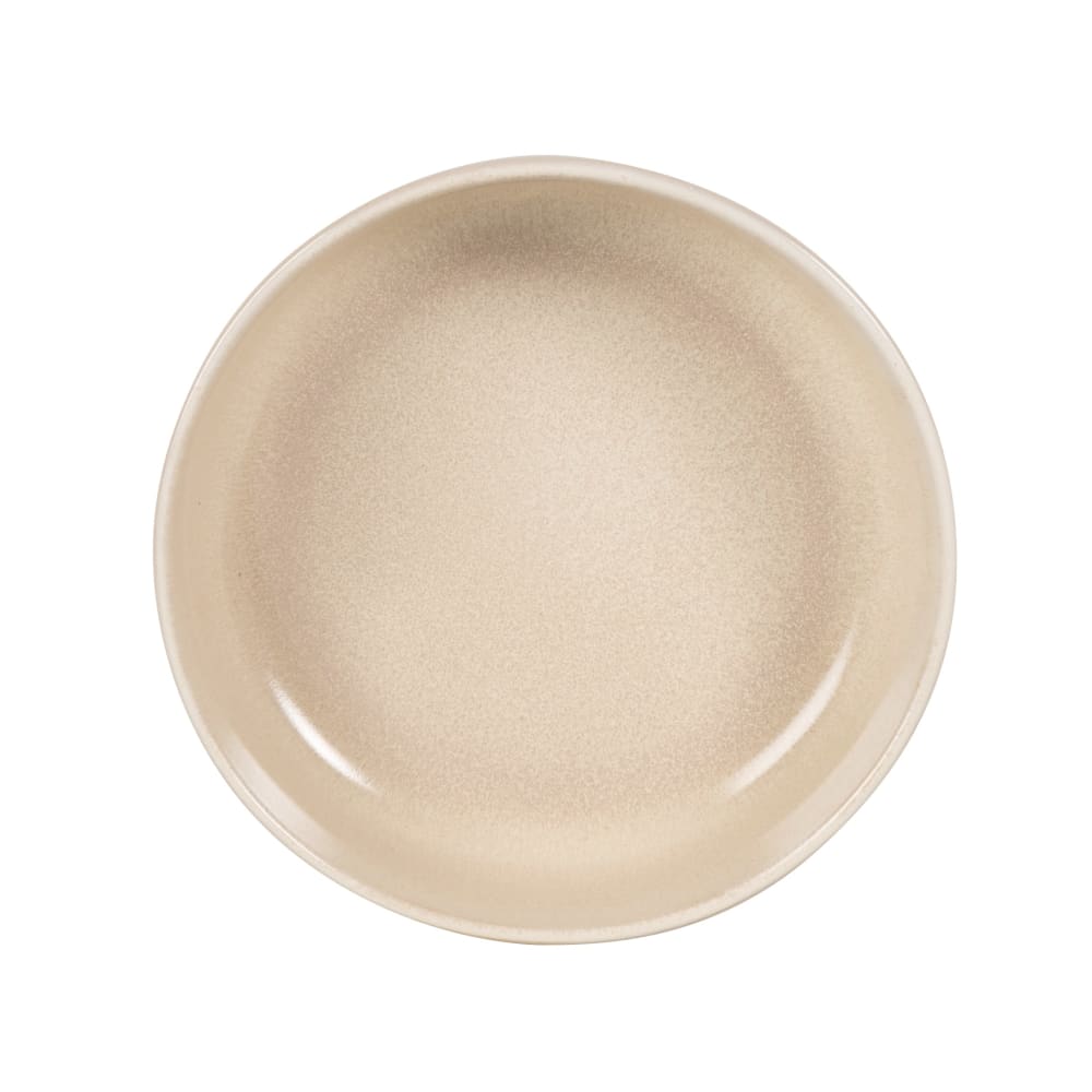 Assiette à rebords en grès beige
