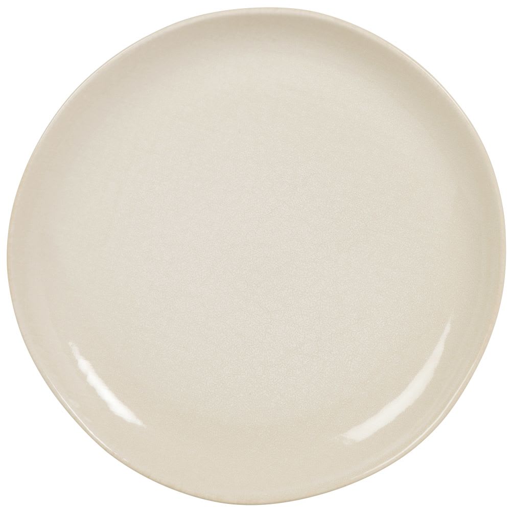 Assiette plate en céramique beige