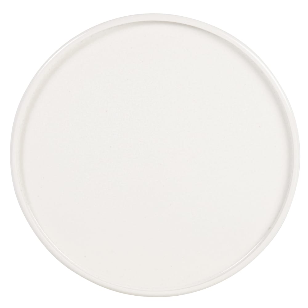 Assiette plate en céramique blanche