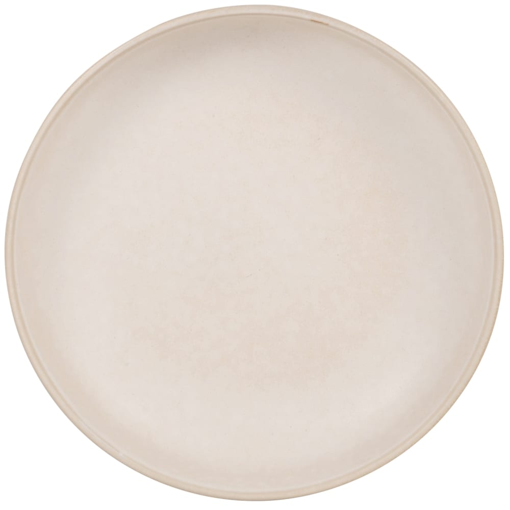Assiette plate en grès beige