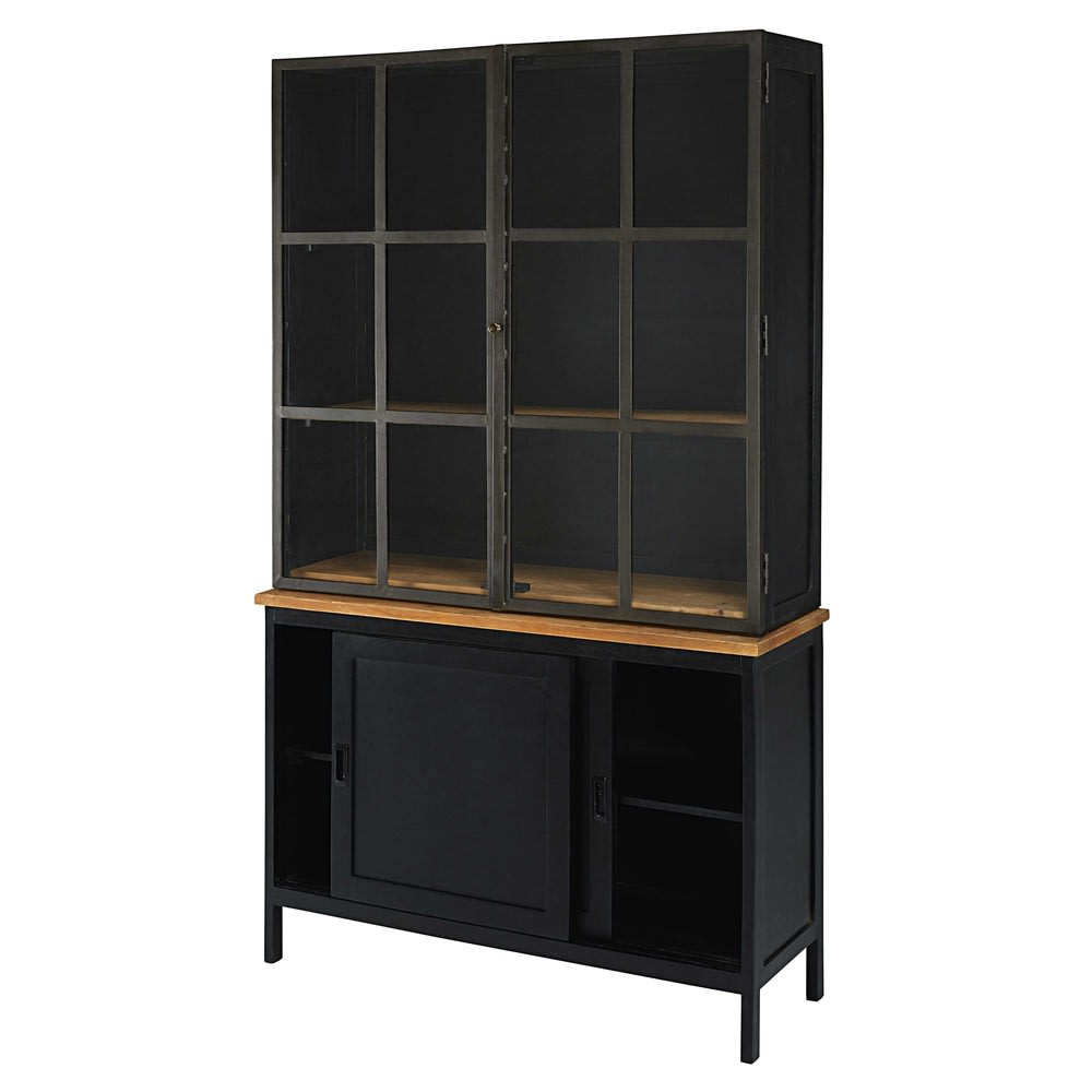 Bahut 4 portes en manguier et acacia noir — vue 4