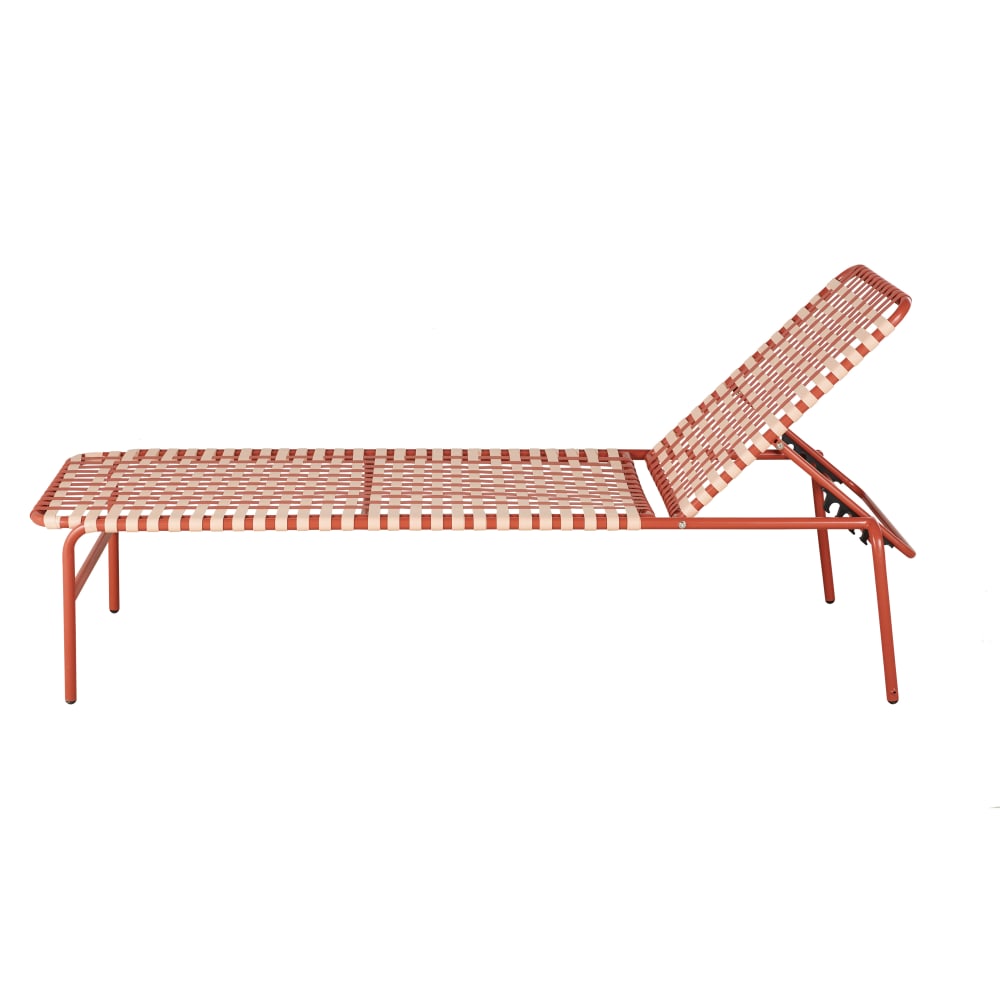 Bain de soleil en métal et résine terracotta et beige - Maisons du Monde