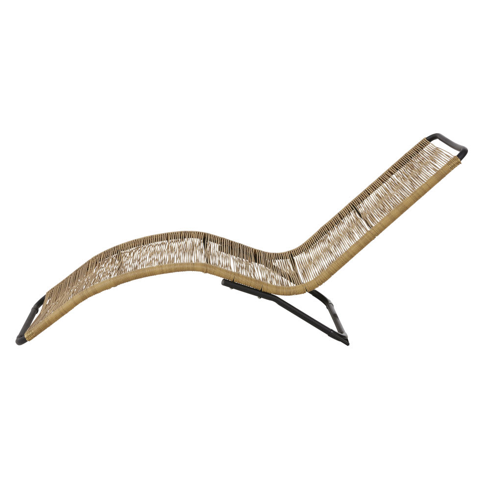 Bain de soleil en résine imitation rotin